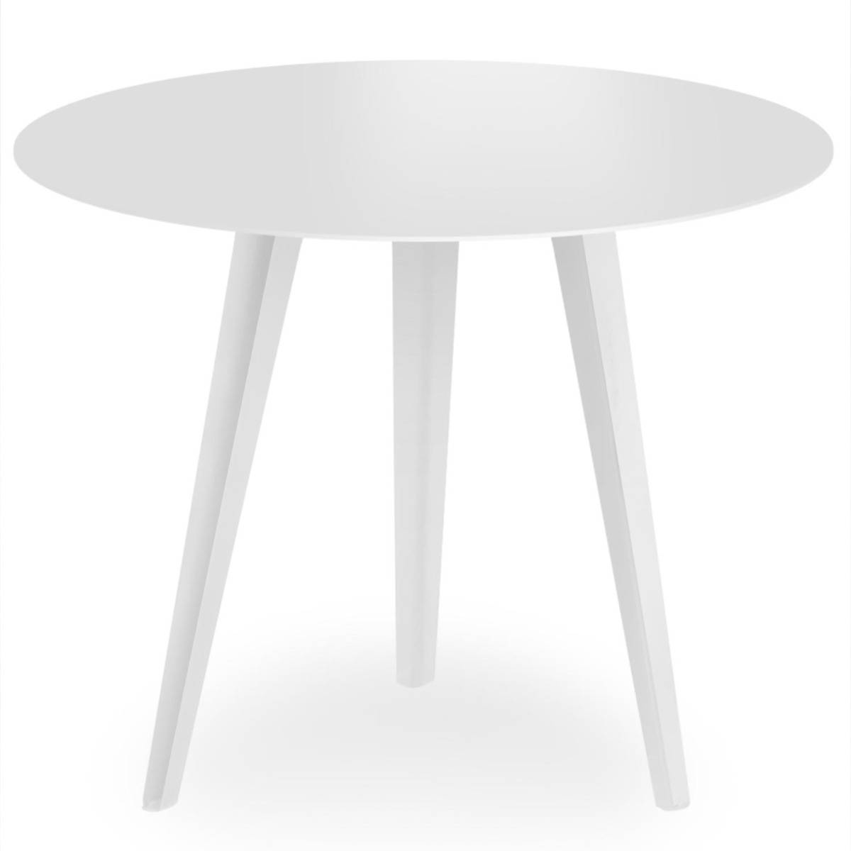 Table d'appoint ronde 45cm Bipolart Métal Blanc