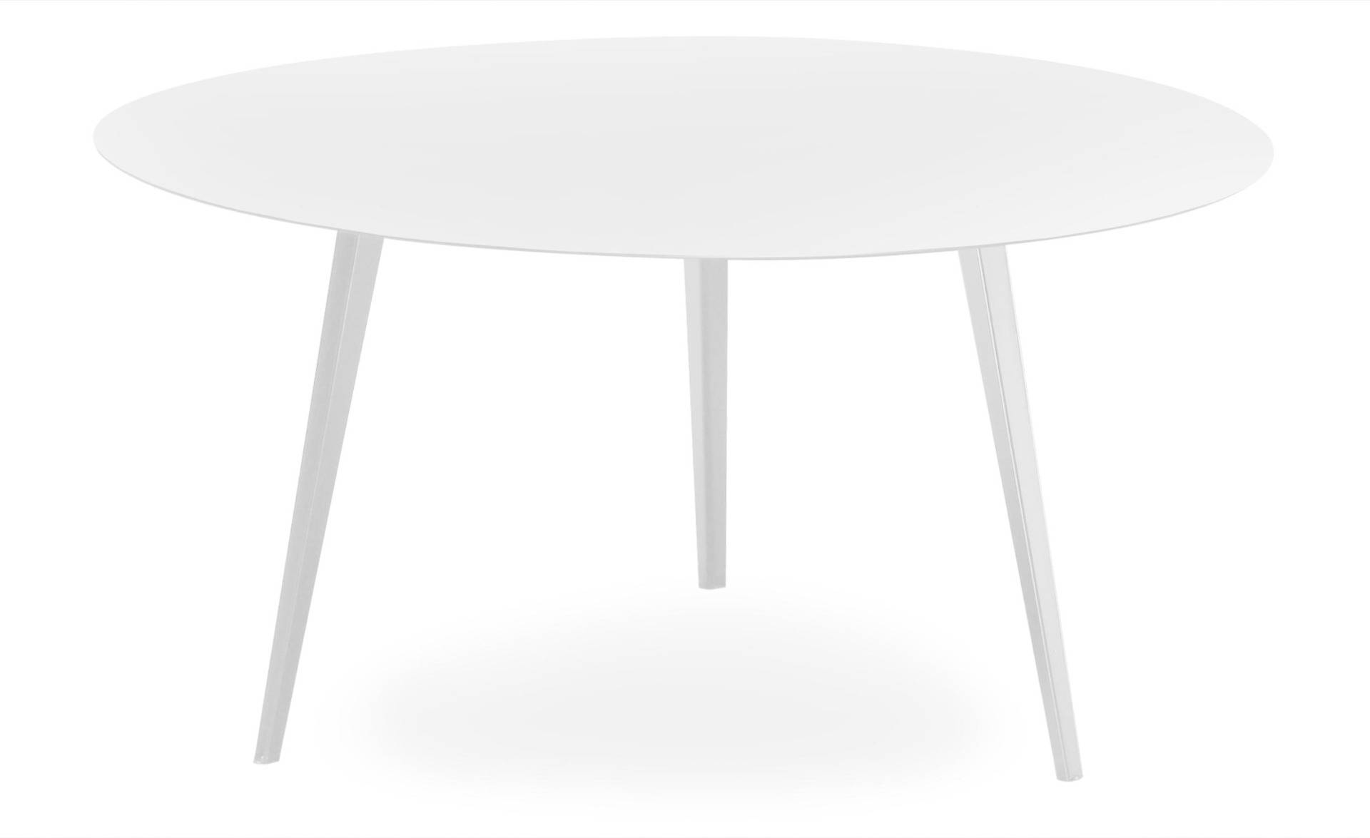 Table basse ronde 90cm Bipolart Métal Blanc