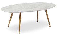 Tavolino ovale Romy effetto marmo