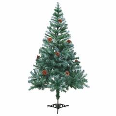 Albero di Natale artificiale con pigne Ricci H150cm Verde sbiancato