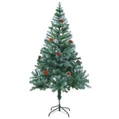Künstlicher Weihnachtsbaum mit Tannenzapfen Ricci H150cm Gebleichtes Grün