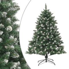 Künstlicher Weihnachtsbaum Lucia H150cm Gebleichtes Grün und Tannenzapfen