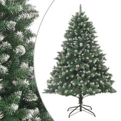 Künstlicher Weihnachtsbaum Lucia H180cm Gebleichtes Grün und Tannenzapfen