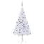 Albero di Natale artificiale Madona H120cm LED bianco e palline argento
