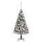Sapin de Noël artificiel Pine H150cm Vert floqué déco LED et boules Or rose