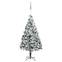 Sapin de Noël artificiel Pine H180cm Vert floqué déco LED et boules Argent