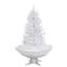 Sapin de Noël simulation chute de neige Fitz H170cm Blanc LED boules Argent