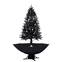 Sapin de Noël simulation chute de neige Fitz H190cm Noir LED boules Argent