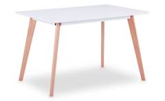 Table rectangulaire scandinave Sabina Blanc