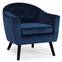 Savoy Skandinavischer Sessel mit Samtbezug Blau