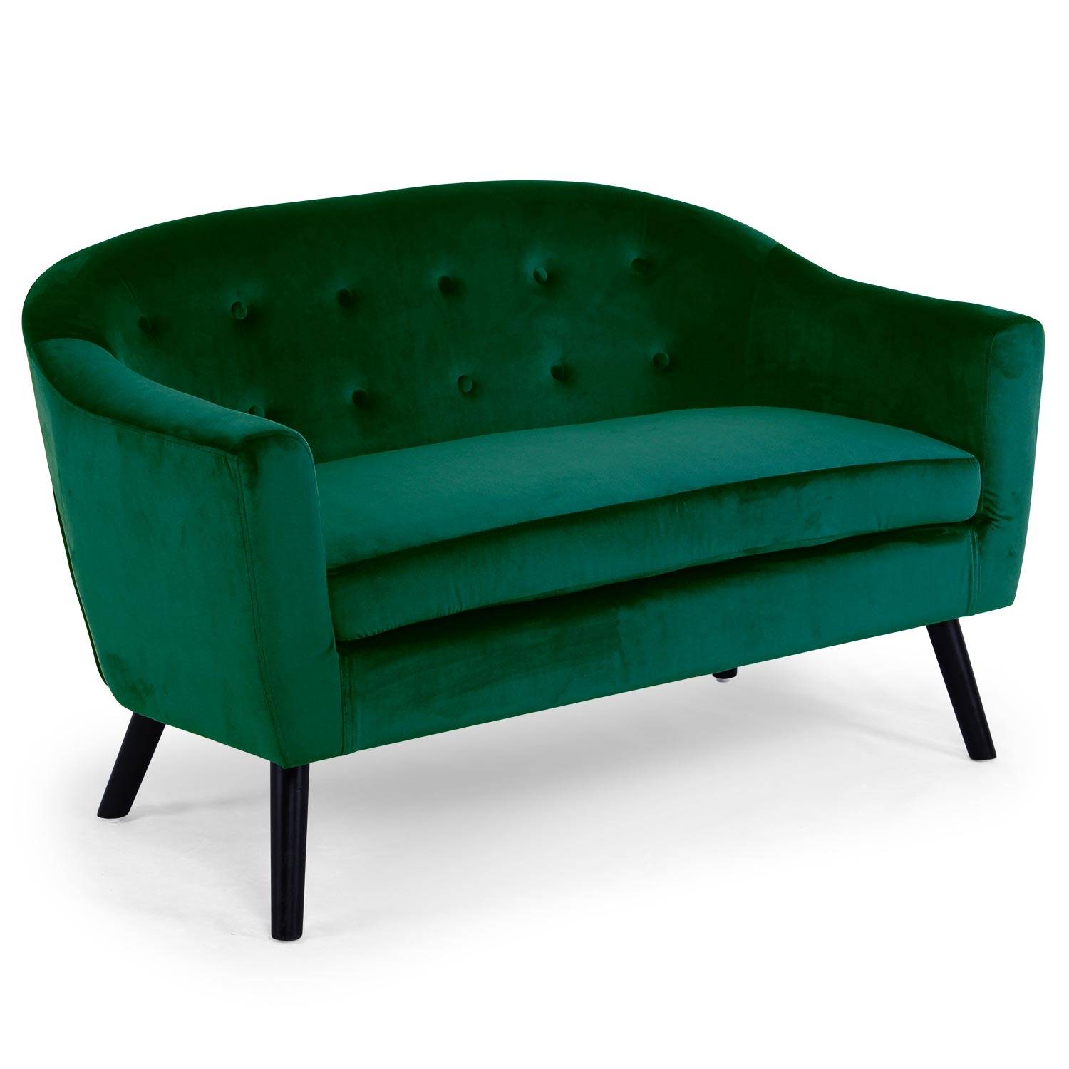 Sofa Savoy 2 plz, terciopelo verde