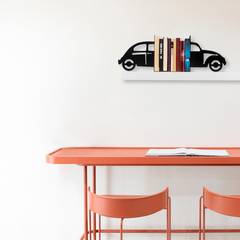 Decoratieve boekensteun Citroën Twee paarden Liber 35 x 14 x 22 cm Zwart metaal