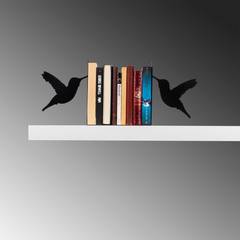 Decoratieve boekensteun kolibries Liber 42,5 x 14 x 22 cm Metaal Zwart