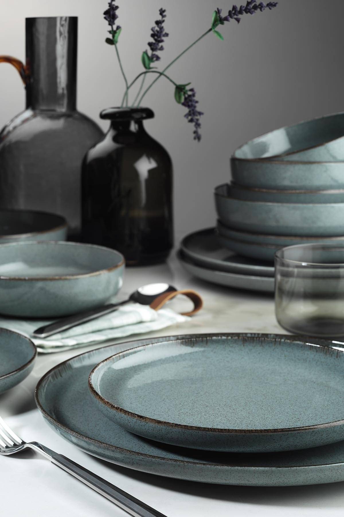 MIAMIO - Set di 6 piatti/Set di piatti moderni in ceramica/gres - (S5g)
