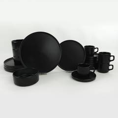 Service de table 20 pièces Nave 100% Céramique Noir