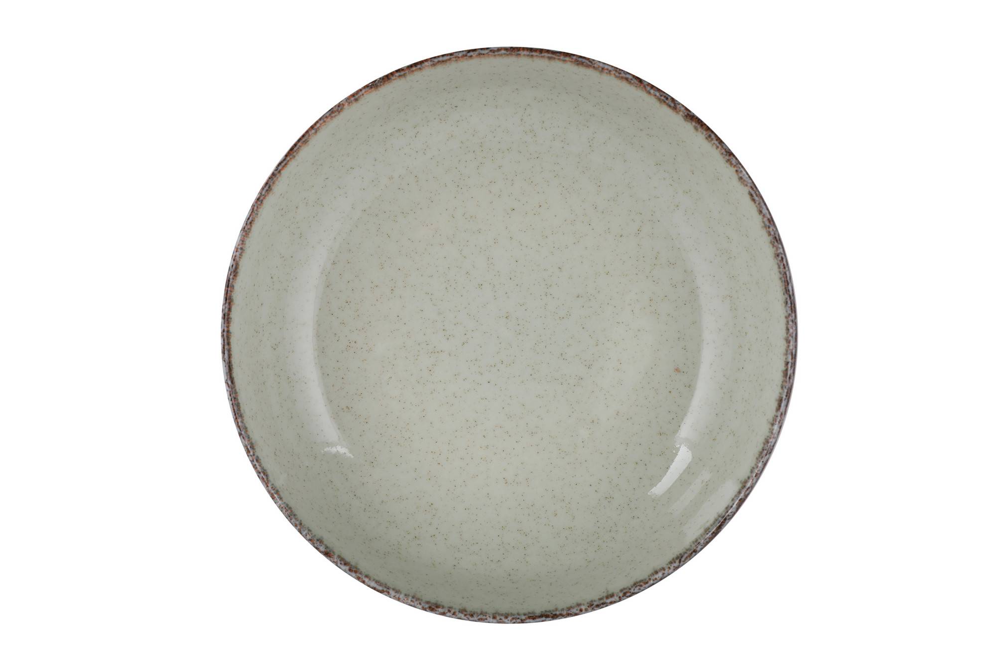 Service de table 24 pièces Ammeli 100% Porcelaine tacheté Vert et Marron
