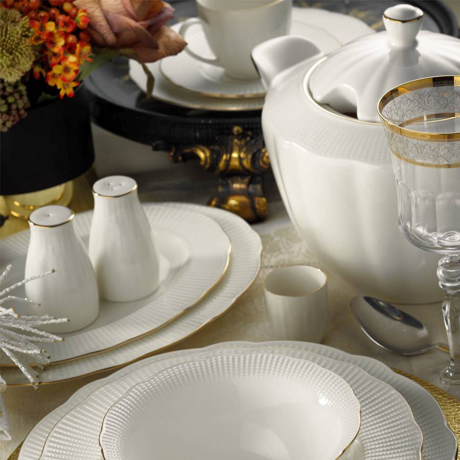 Service de Table Complet Vaisselle Design Grès et Porcelaine