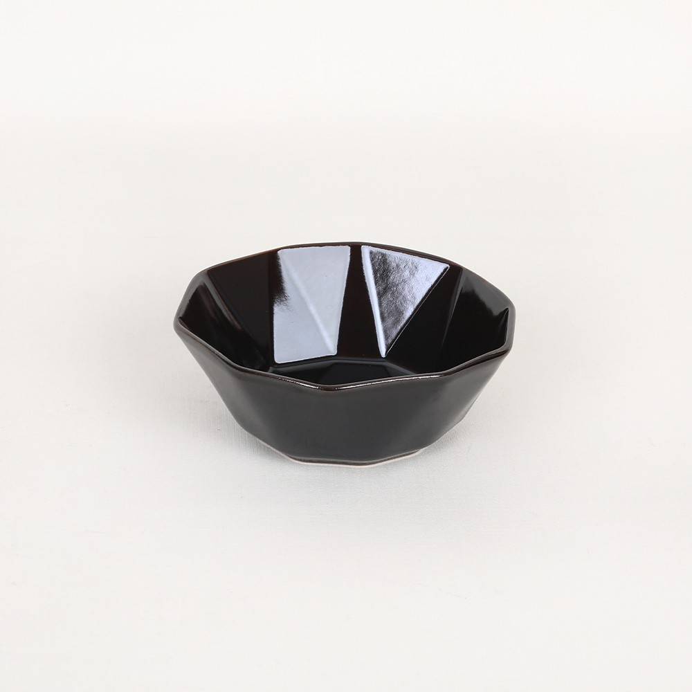 Set di 6 ciotole Akima in ceramica nera lucida