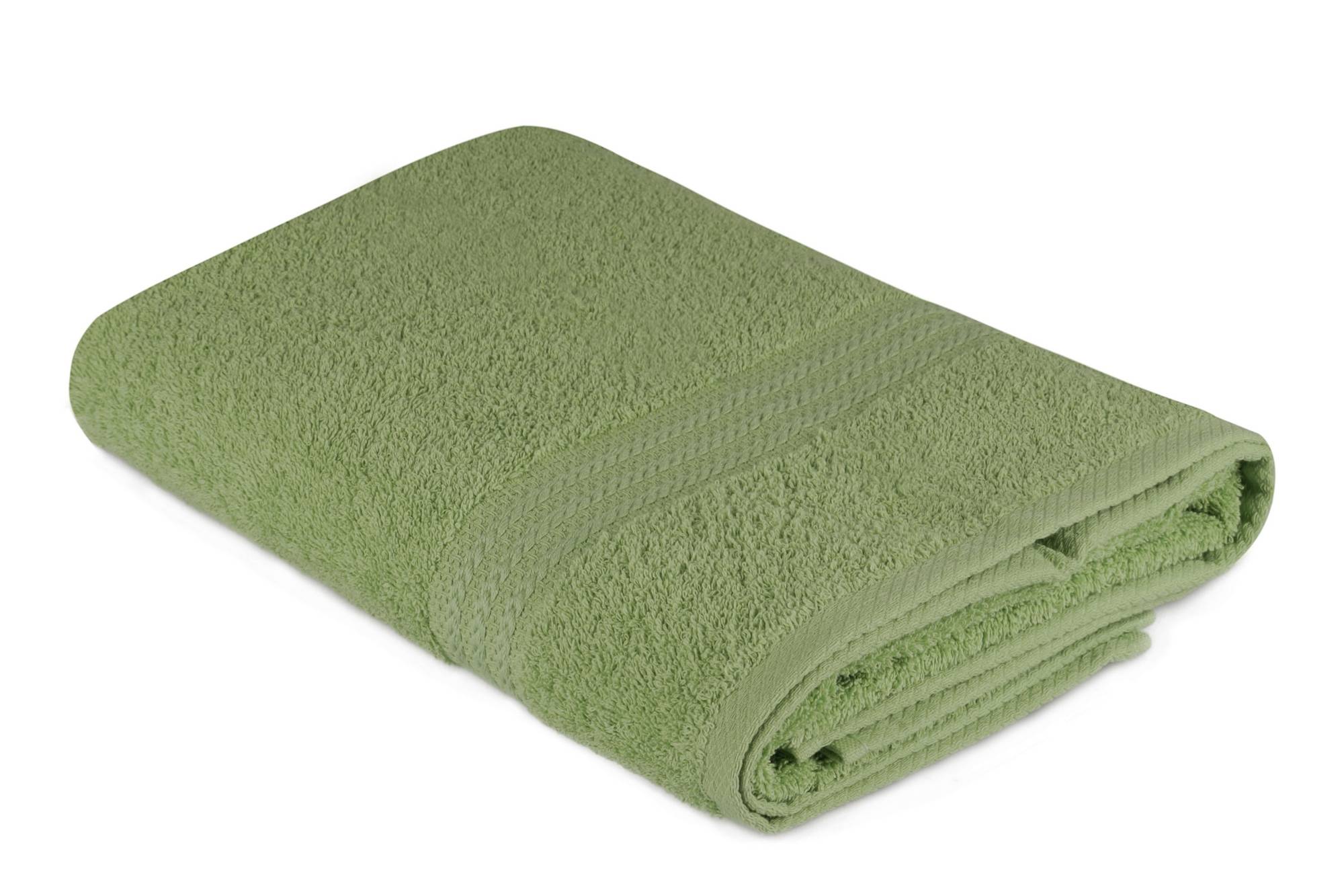  Sicco drie-lijns geborduurde badhanddoek 70 x 140 cm 100 oton Groen