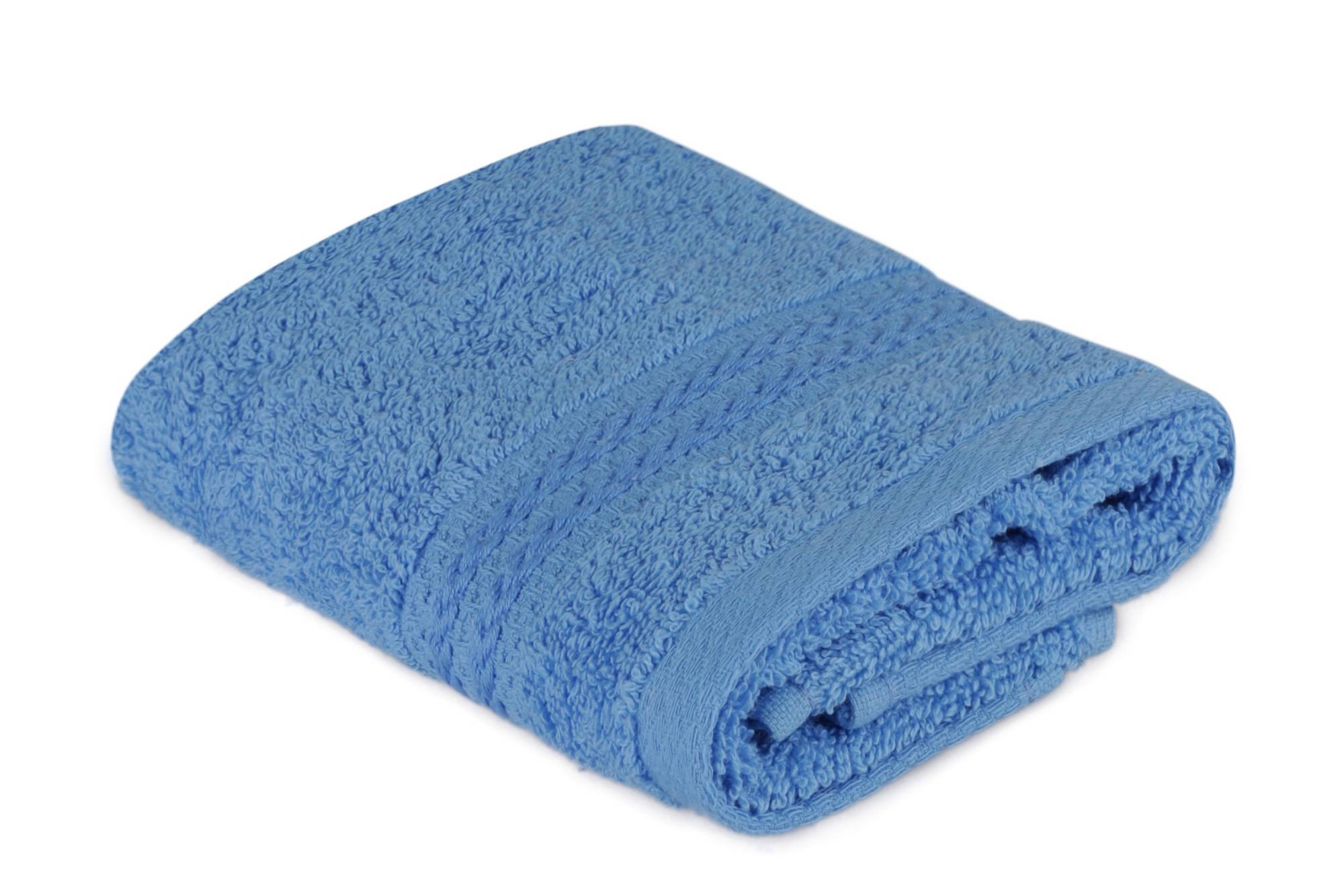 Tira de toalla con tres líneas bordadas Sicco 30 x 50 cm 100% algodón Azul