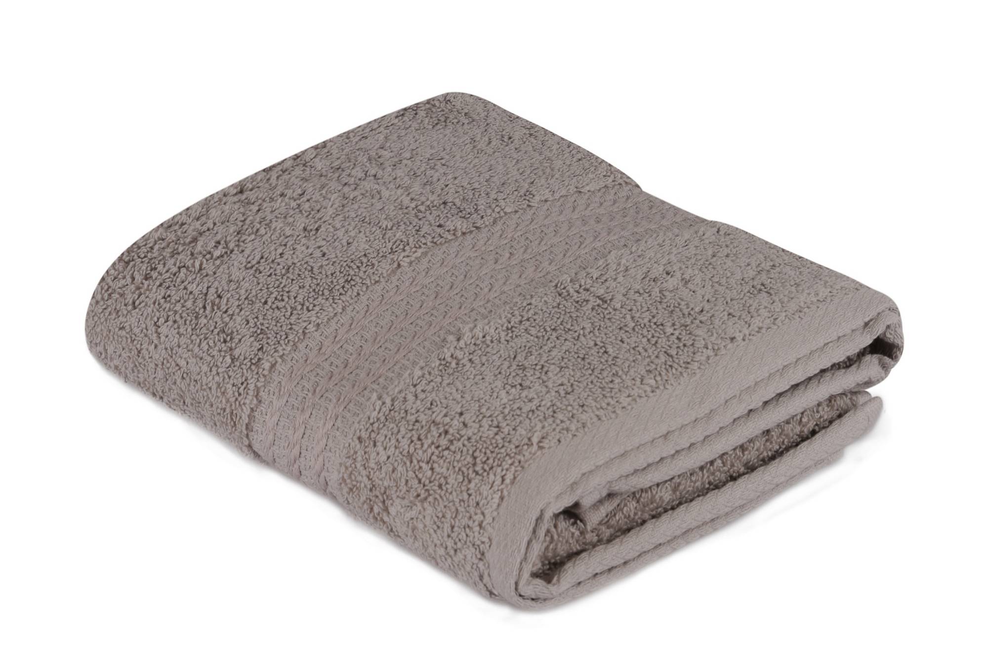 Striscia di asciugamano con tre linee ricamate Sicco 50 x 90 cm 100% cotone Grigio