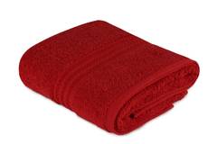 Sicco Handtuch mit drei bestickten Linien 50 x 90 cm 100% baumwollstoff Rot