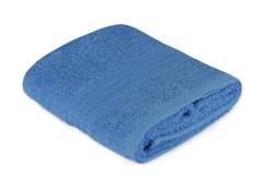 Serviette essuie-main liteau à trois lignes brodées Sicco 50x90cm 100% Coton Bleu Denim