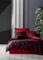 Set 3 pièces parure de lit simple Noctis frises géométriques Coton Renforcé Rouge Noir