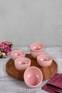 Juego de 6 cuencos redondos de cerámica de jade rosa Dragée