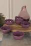 Set di 6 ciotole per salsa Round Jade Ceramic Violet