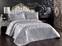 Set couvre-lit double Noctis damassé texture 100% Coton Gris