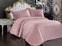 Juego de cama doble Noctis con textura perlada 100% algodón rosa palo
