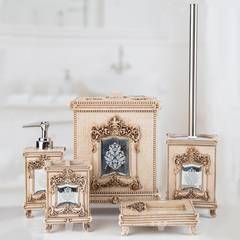 Set d'accessoires de salle de bain Style Victorien 5 pièces Inju Polyrésine Beige