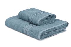 Set de 2 serviettes Sicco 100% Coton Indigo