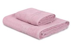 Set di 2 asciugamani Sicco 100% cotone Rosa