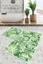 Set de 2 tapis de salle de bain Foliacel 60x100cm Motif végétal Vert
