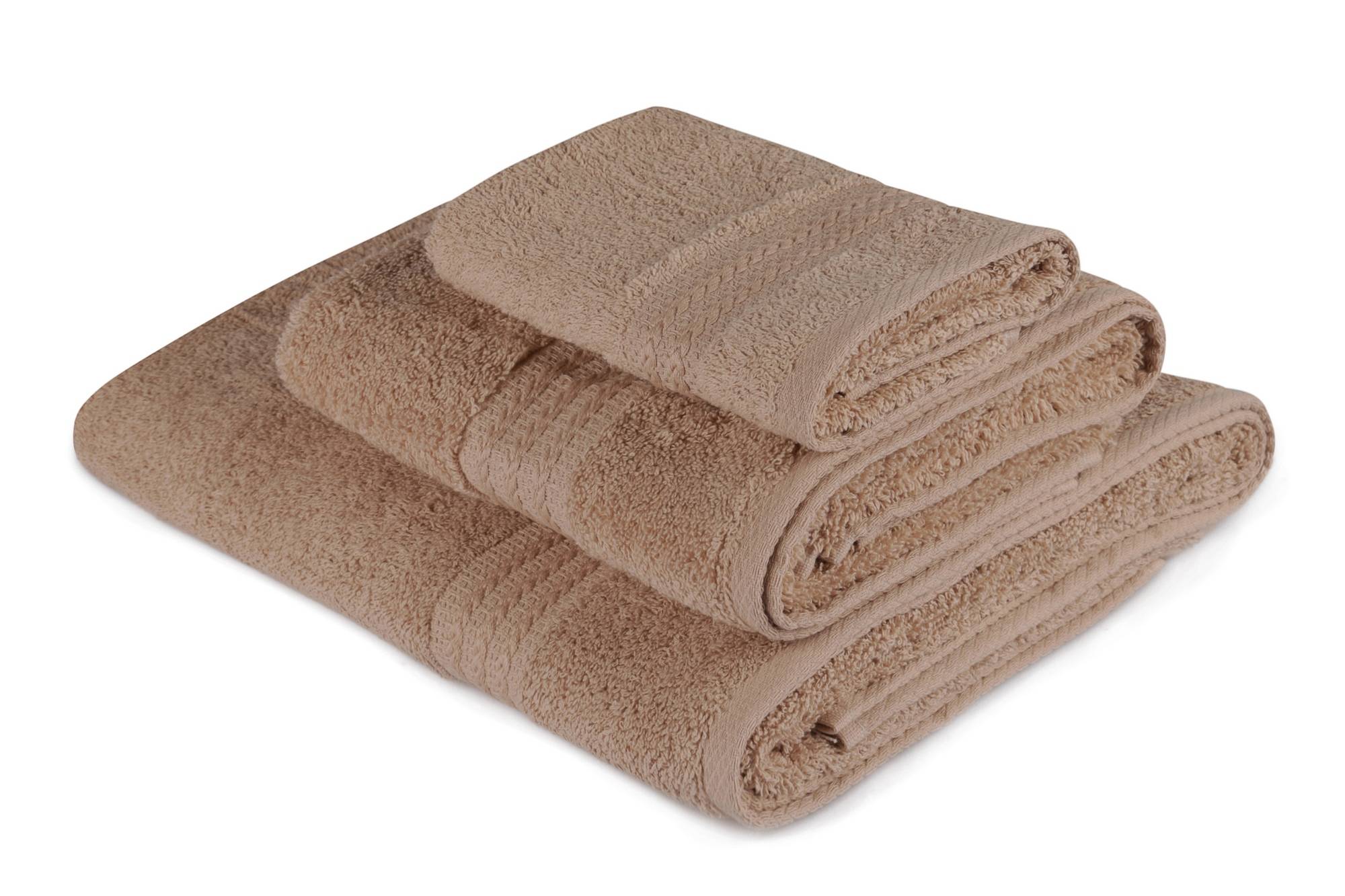 Set de 3 serviettes SIcco 100% coton Beige