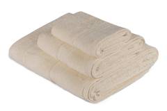 Set aus 3 Handtüchern SIcco 100% baumwollstoff Off-White
