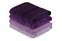 Juego de 4 toallas bordadas de 3 líneas Vitta 70x140cm 100% algodón tono Violeta