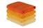 Sicco 50 x 90 cm 100% baumwollstoff Orange Nuance Handtuchset, 4 Stück, dreilinig bestickt
