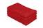 Juego de 6 toallas con tres líneas bordadas Sicco 30x50cm 100% algodón Rojo