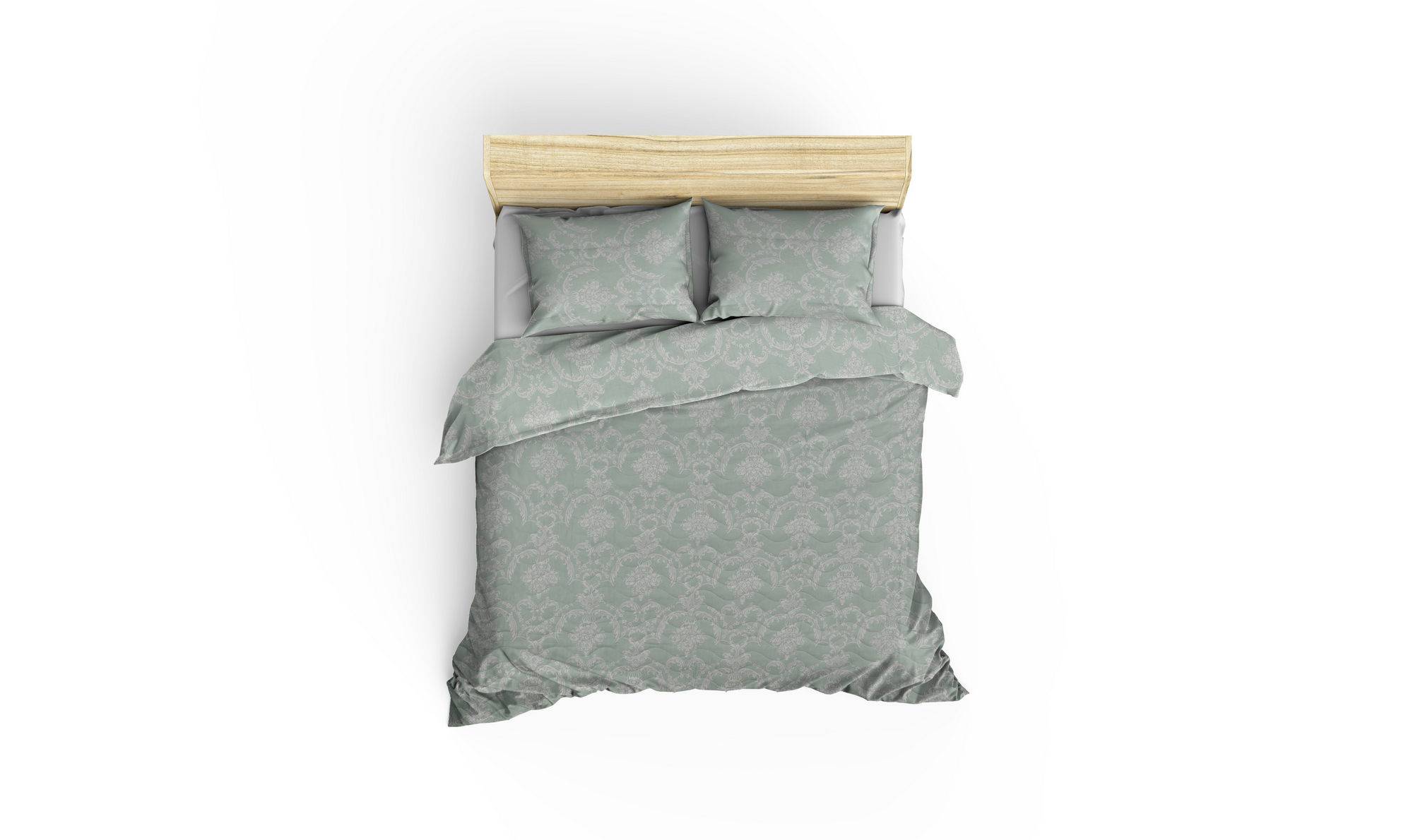 Parure de lit à motif trèfle vert 3D, housse de couette avec taies