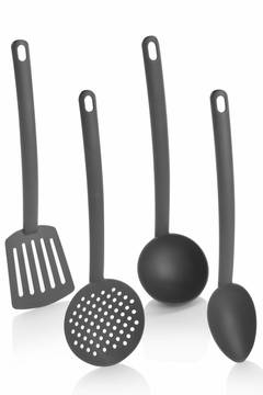 Juego de utensilios de cocina de 4 piezas Beaso Gris oscuro