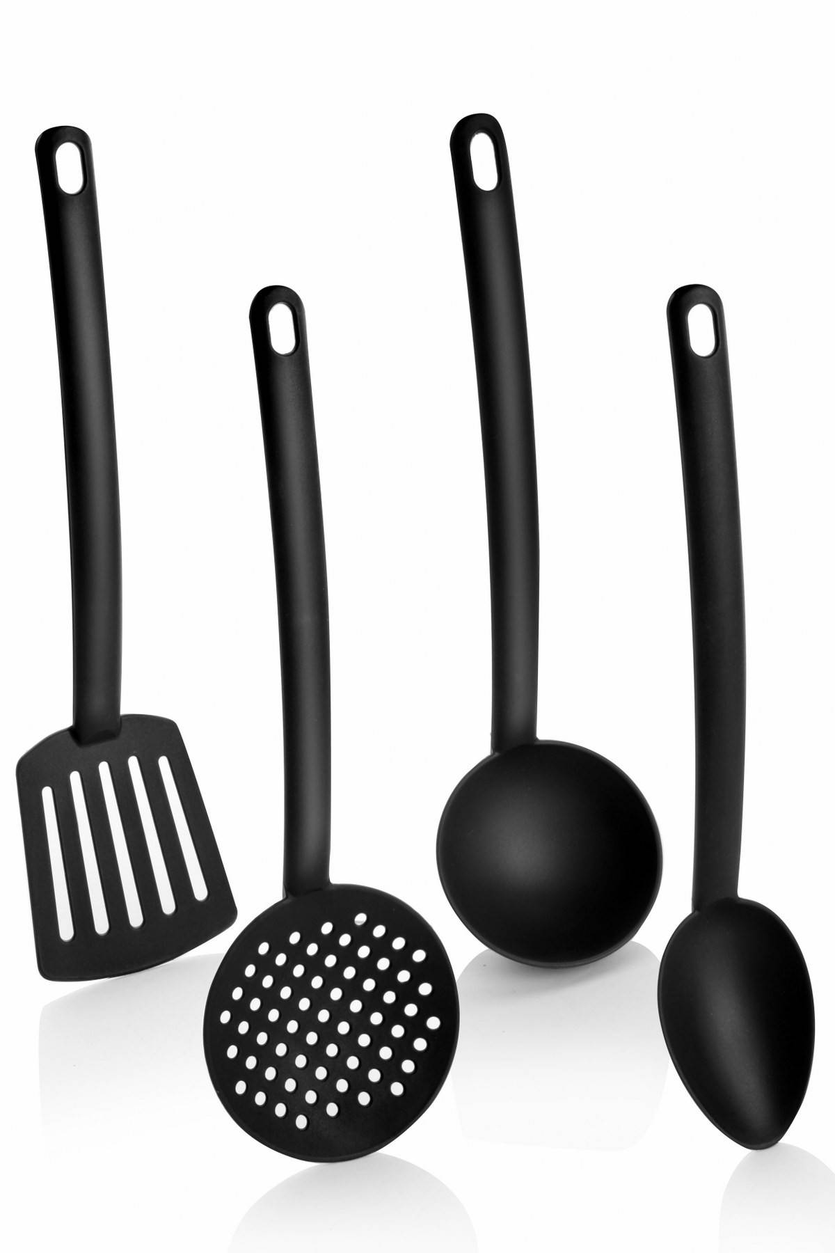 Set d'ustensiles de cuisine 12 pièces en silicone - Noir