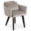 Chaise / Fauteuil scandinave Shaggy Velours Taupe