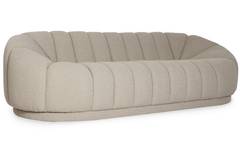 Modernes Designer-Sofa 3/4-Sitzer Sidonie Bouclé-Stoff Taupe