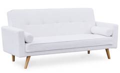 Sofá cama escandinavo Slow Tela efecto borrego Crema