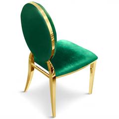 Set van 2 Sofia medaillon stoelen groen fluweel