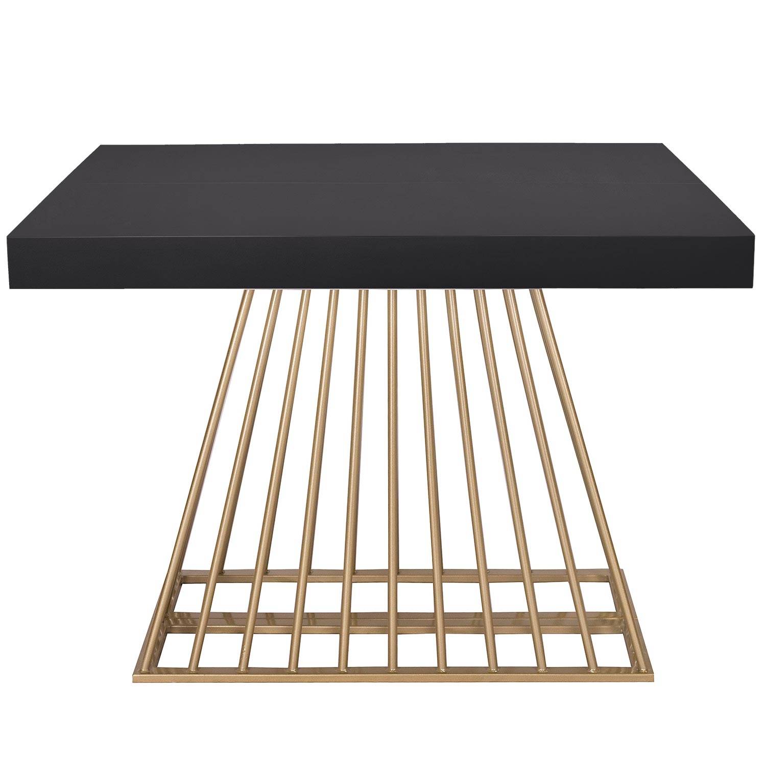 Solix Ausziehbarer Tisch aus Holz Schwarz