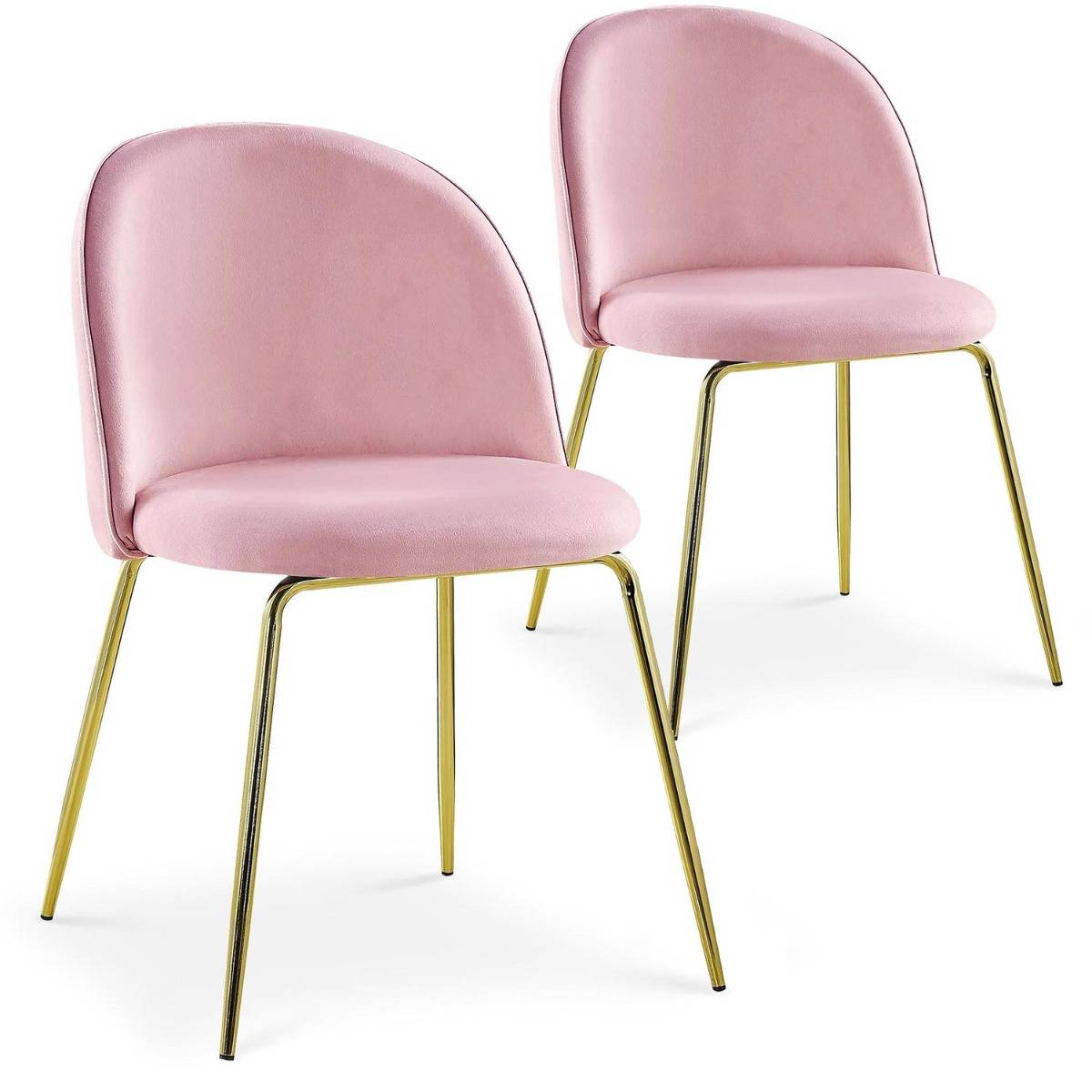 Let op Gentleman vriendelijk buitenaards wezen Set van 2 stoelen Spectra Velvet Roze